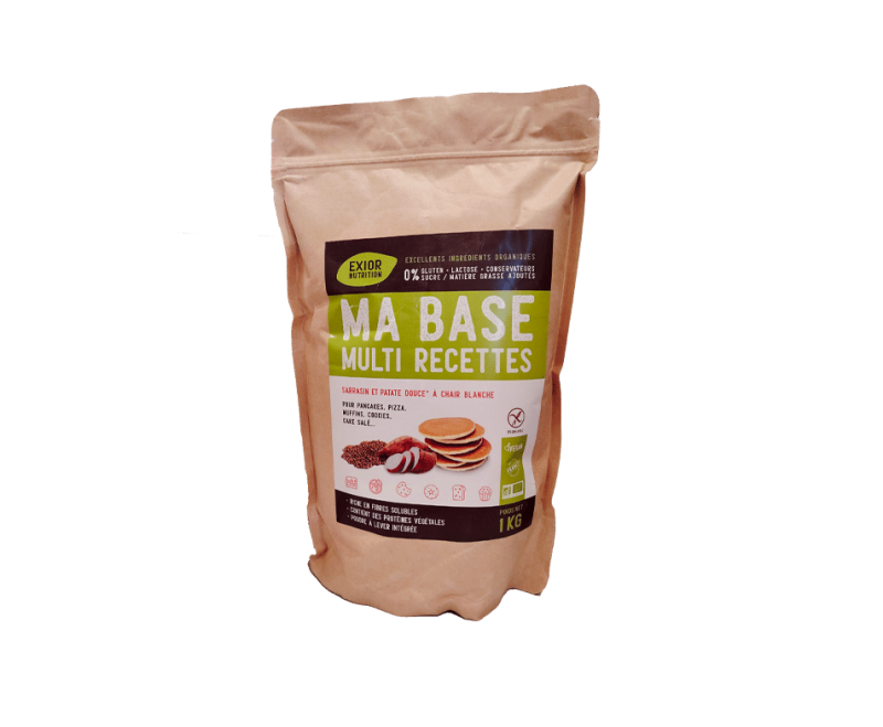 MIX de farines sans gluten et sans lactose au sarrasin et patate douce : notre base multi recettes exclusive